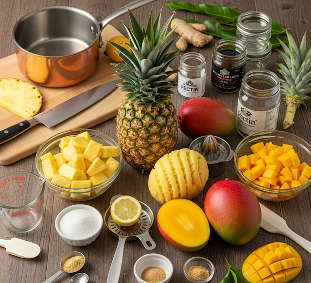 Receta de Mermelada Piña y Mango