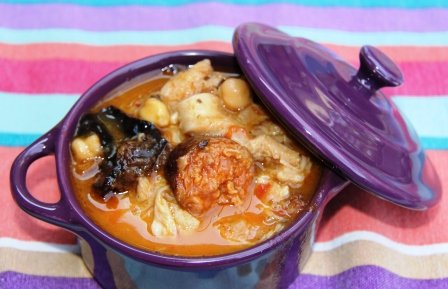 Callos a la Madrileña con garbanzos, variante de Tapa de Callos a la Madrileña