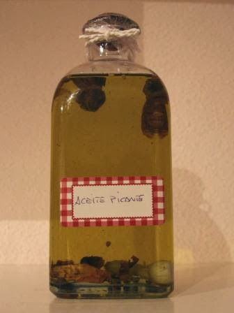 Aceite picante, variante de Cómo Curar Aceitunas con Lejía