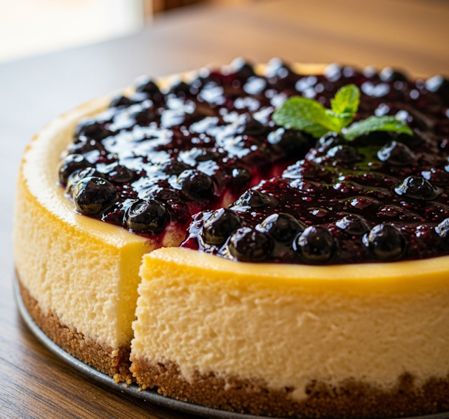 Receta de Tarta de Queso con Arándanos
