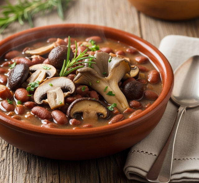 Receta de Caparrones con Setas