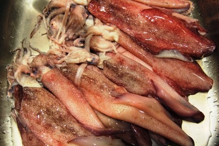 Calamares para hacer Risotto Negro de Chipirones y Espárragos