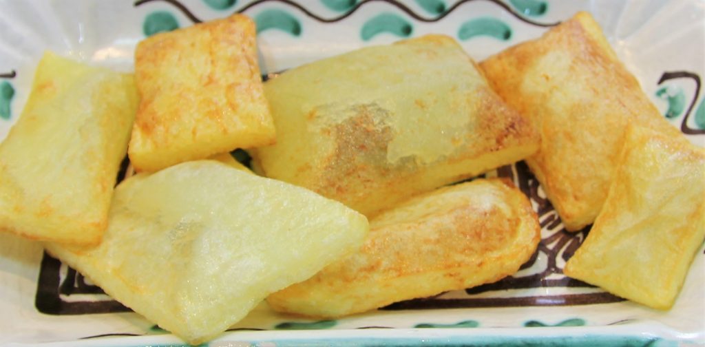 patatas SOUFFLÉ, variante de la receta de patatas bravas