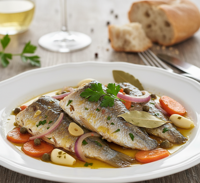 Receta de Dorada en escabeche