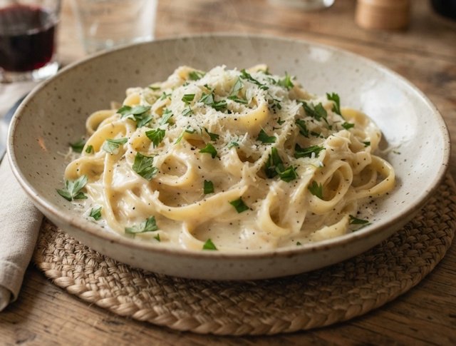 Fetuccini Alfredo (Fettuccini all'uovo Alfredo)