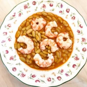 Verdinas con Langostinos