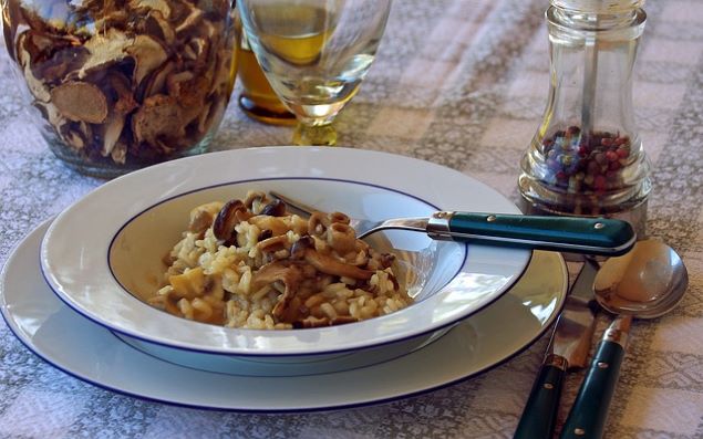 Risotto con Setas, variante de Risotto de Setas con Trufa Negra