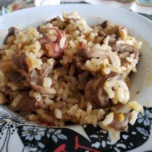 Risotto de Champiñones y Calamares