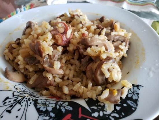 Risotto de Champiñones y Calamares