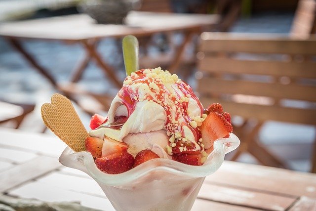 Helado de Cheesecake de Fresas