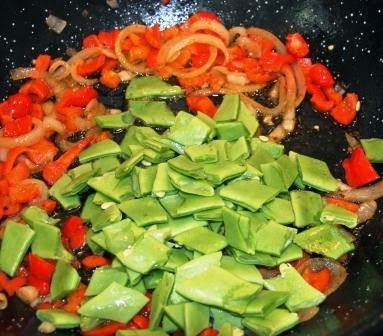 Cebolla Pimientos Judías