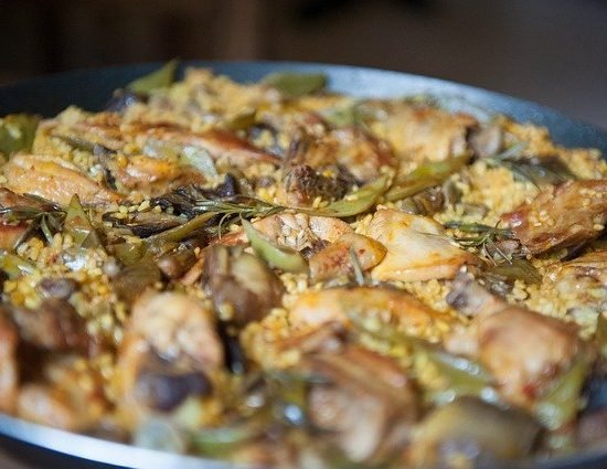 Paella Arroz Meloso Conejo