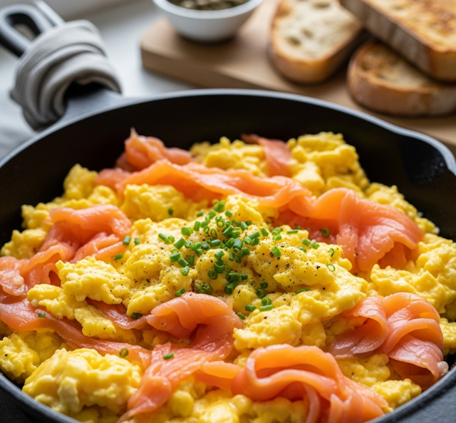 huevos-revueltos-gia4_640 Huevos Revueltos con Salmón Marinado