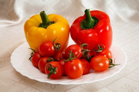 Pimientos Tomates