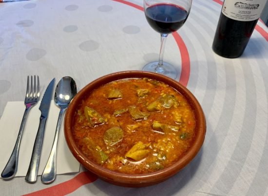 Arroz Alcachofas Pollo Lomo