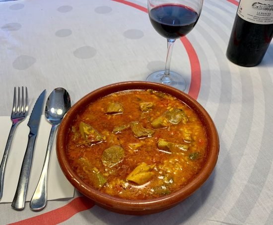 Arroz Alcachofas Pollo Lomo