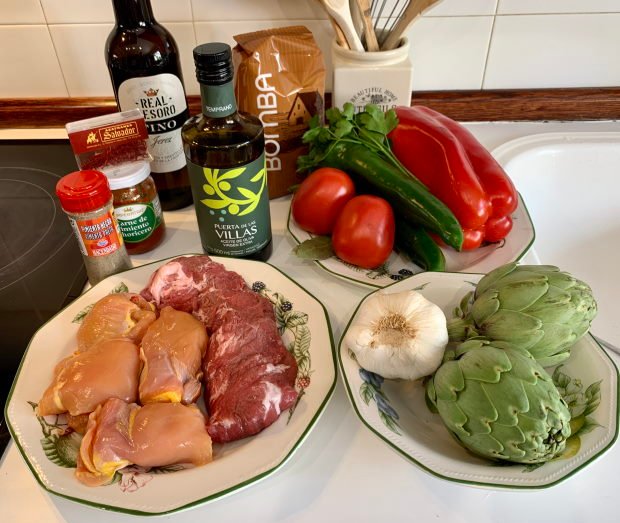 Arroz Alcachofas Pollo Lomo