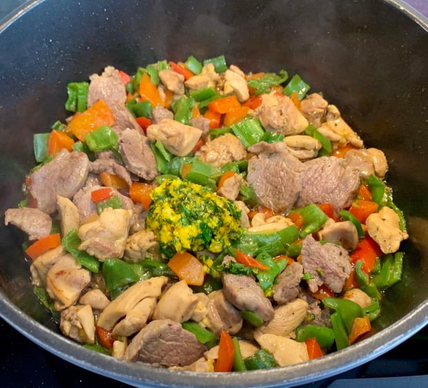 Arroz Alcachofas Pollo Lomo