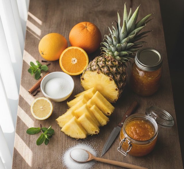 Receta de Mermelada de Piña y Naranja