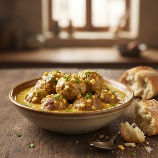 Receta de Albóndigas en Pepitoria