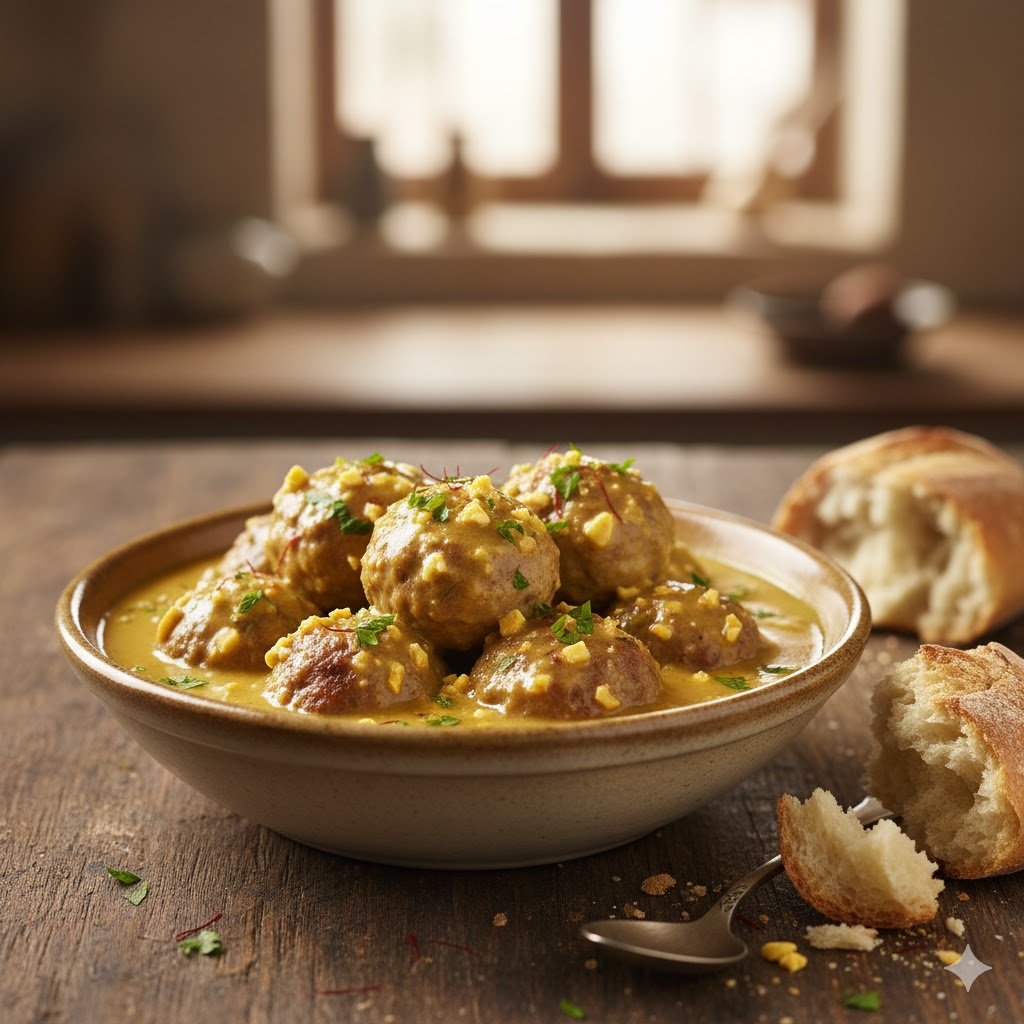 Receta de Albóndigas en Pepitoria
