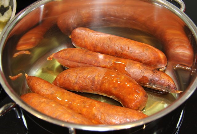 Chorizos a la Sidra