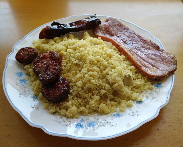 Variante de Migas de Harina con Pimientos y Boquerones