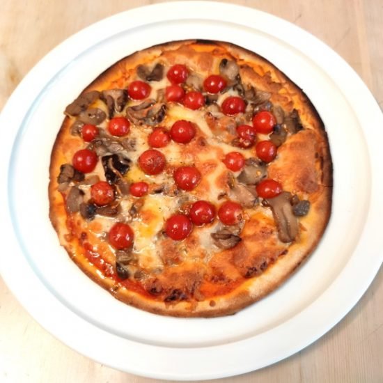 Pizza Setas y Tomates