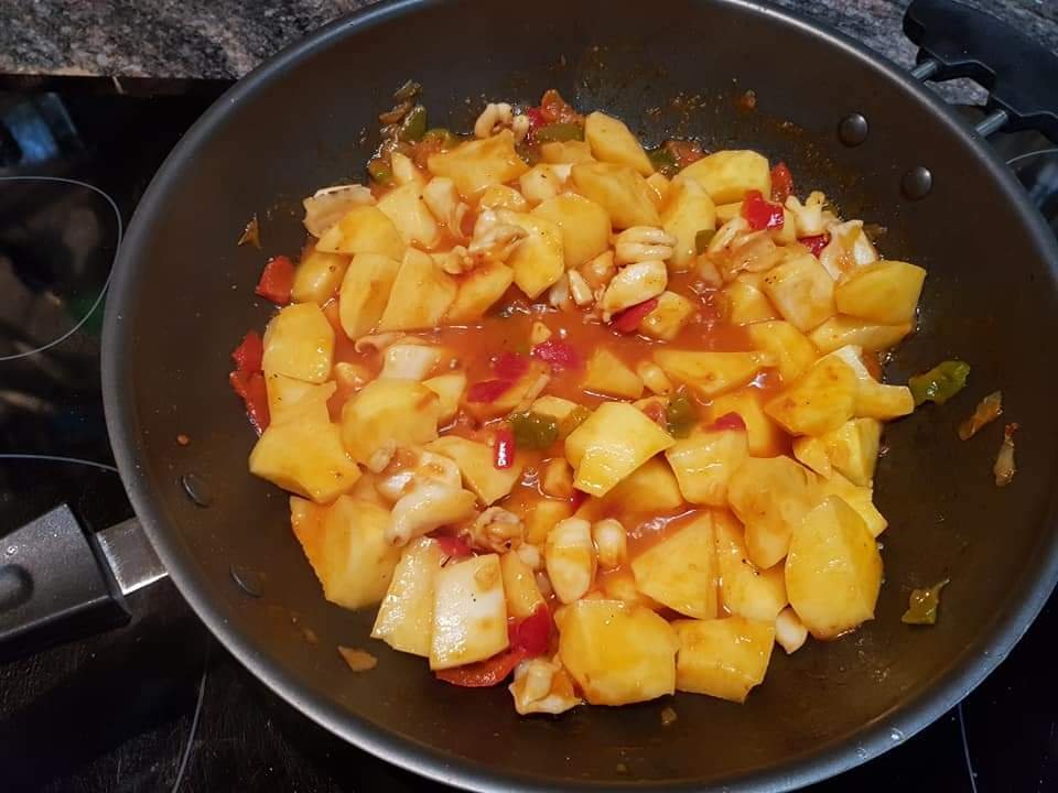 Sepia Patata Arroz