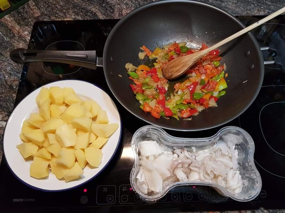 Sepia Patata Arroz