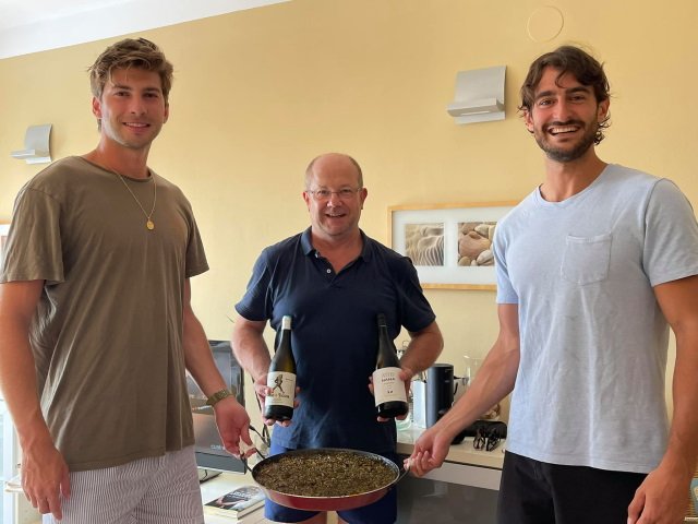 Dedicatoria de Paella Negra de Sepia y Gambones