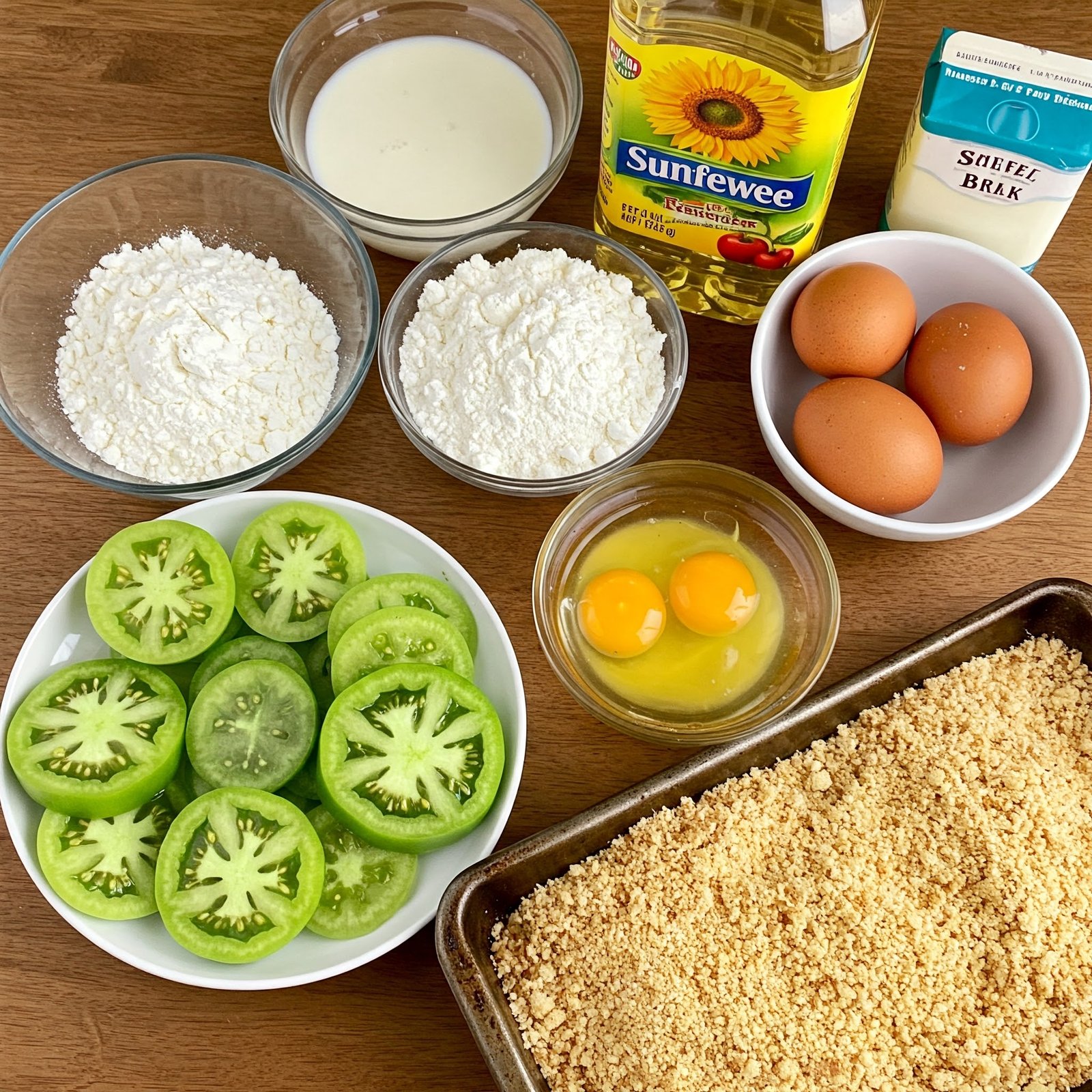 Mise en Place Tomates verdes fritos