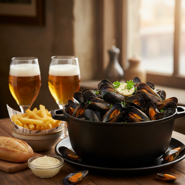 Receta de Mejillones al Estilo Belga