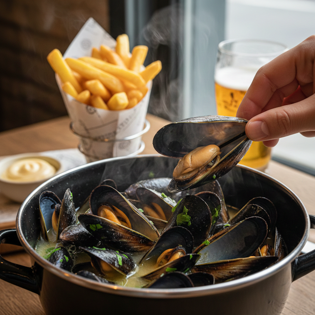 Receta de Mejillones al Estilo Belga