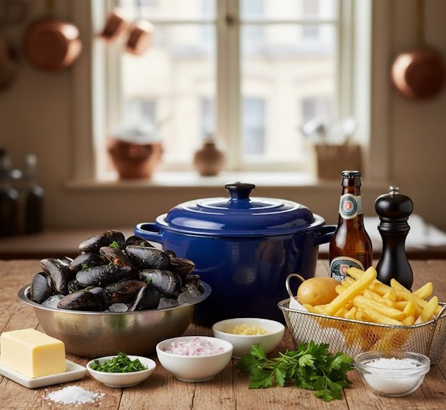 Receta de Mejillones al Estilo Belga