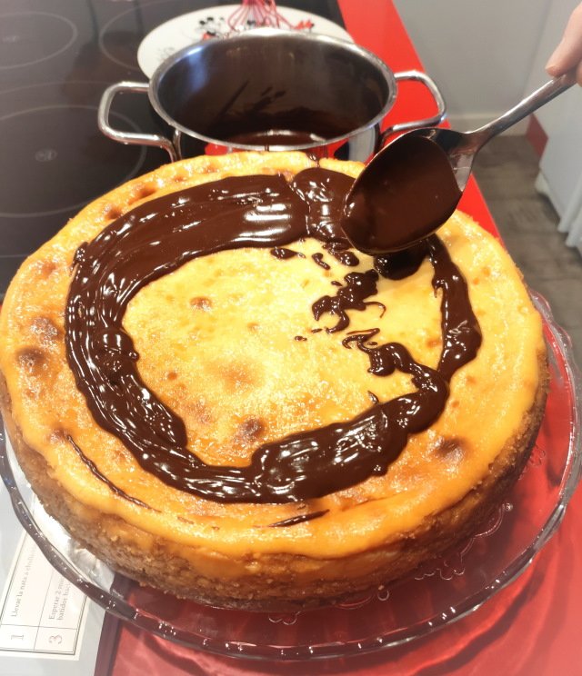 tarta queso chocolate