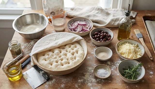 Focaccia de Cebolla y Queso