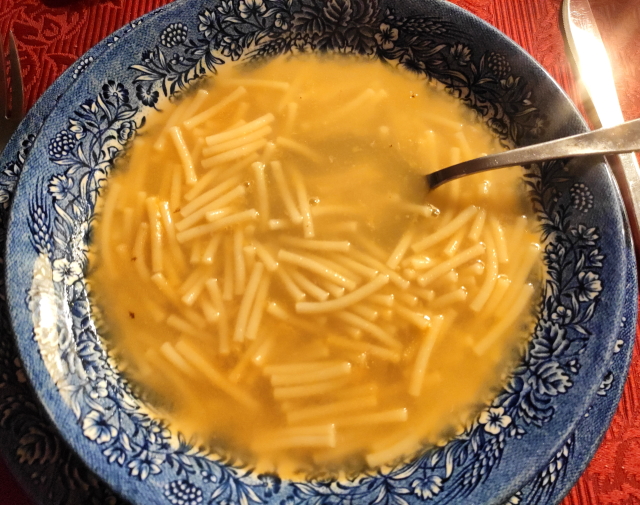 Sopa Cocido, variante de Sopa de Ajo Castellana