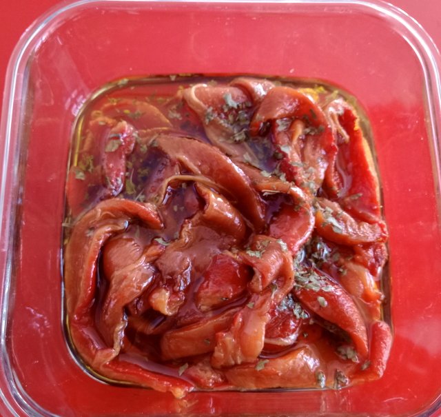 Pimientos Asado en Tiras