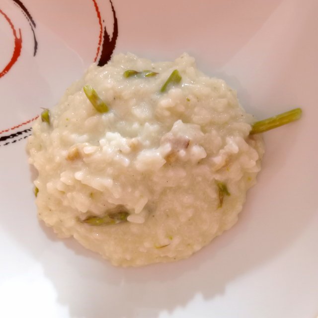 Risotto de Espárragos y Nueces, variante de Arroz Carnaroli, para hacer Risotto de Salmón Fresco