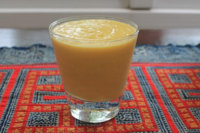 Smoothie de Mango, variante del Lassi de Mango y Plátano