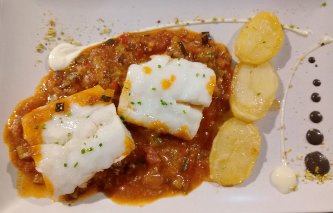 Bacalao con Pisto