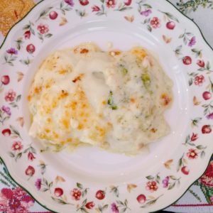 Canelones con brócoli