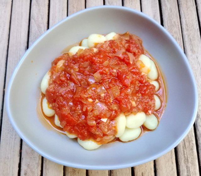 Ñoquis con salsa de Tomate