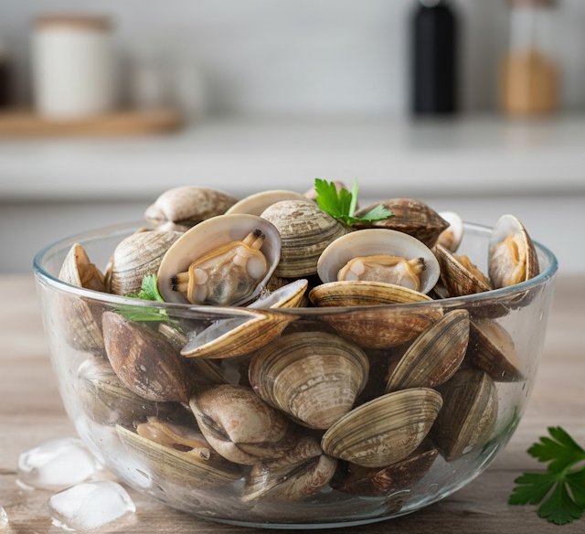 Almejas limpias