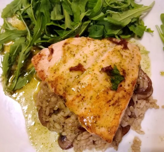 Salmón con Risotto