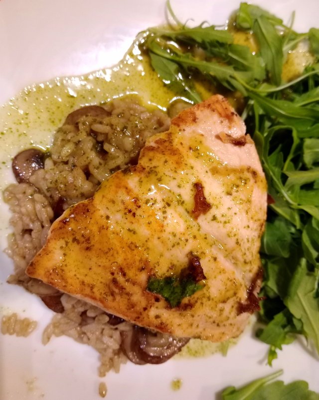 Salmón con Risotto