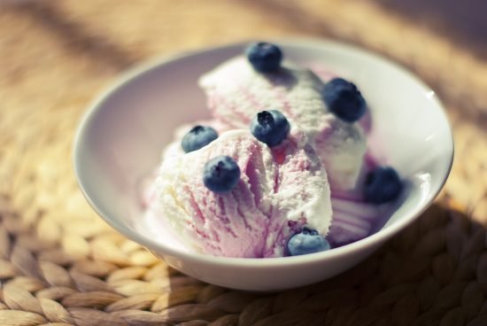 Helado de Yogur de Arándanos