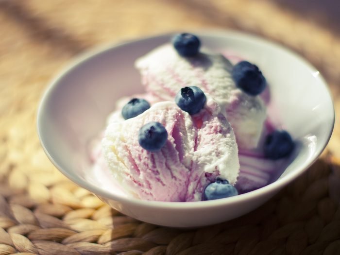 Receta Helado de Yogur de Arándanos
