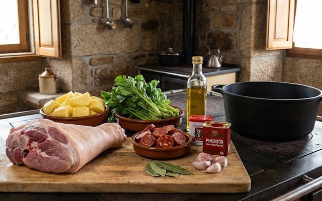 Mise en Place Codillo a la Gallega